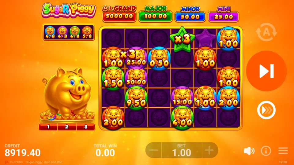Full 30 cell grid triggering the Grand Jackpot payout screen